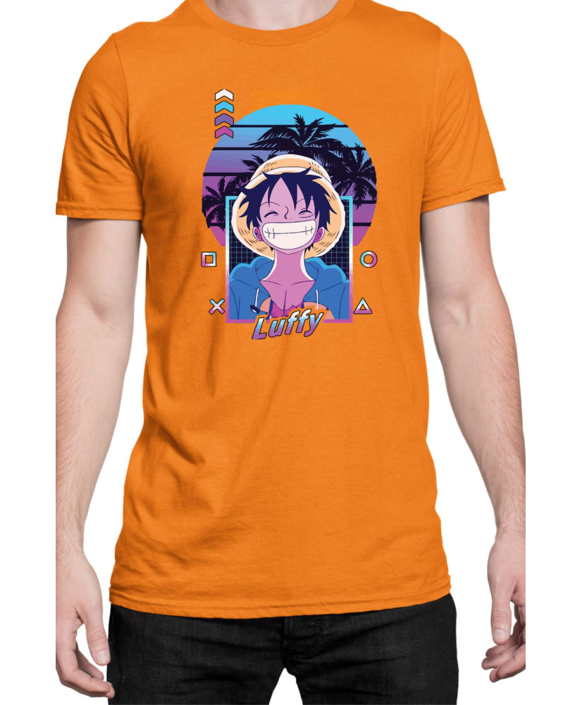 Мъжка Тениска Manga Japan Anime Comics Animation One Piece Retro Sunset Monkey