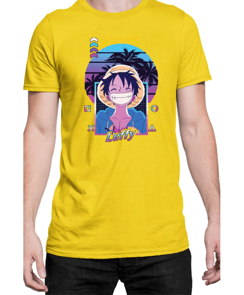Мъжка Тениска Manga Japan Anime Comics Animation One Piece Retro Sunset Monkey