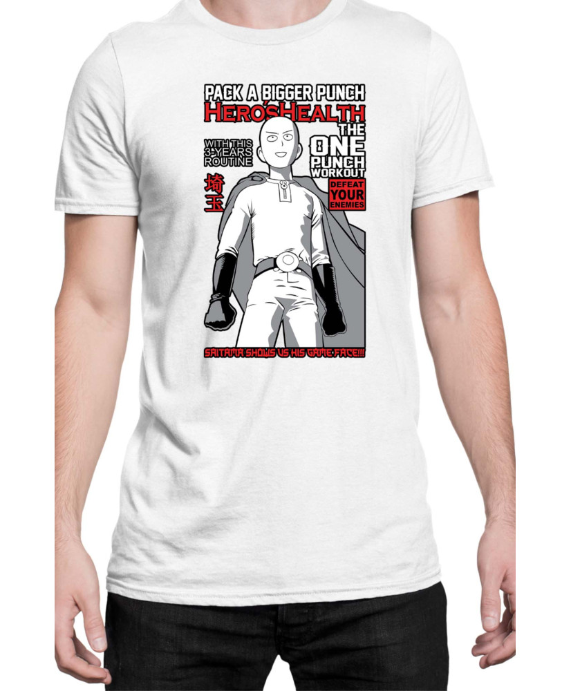 Мъжка Тениска Manga Japan Anime Comics Animation One Punch Man Caped Baldy V-48