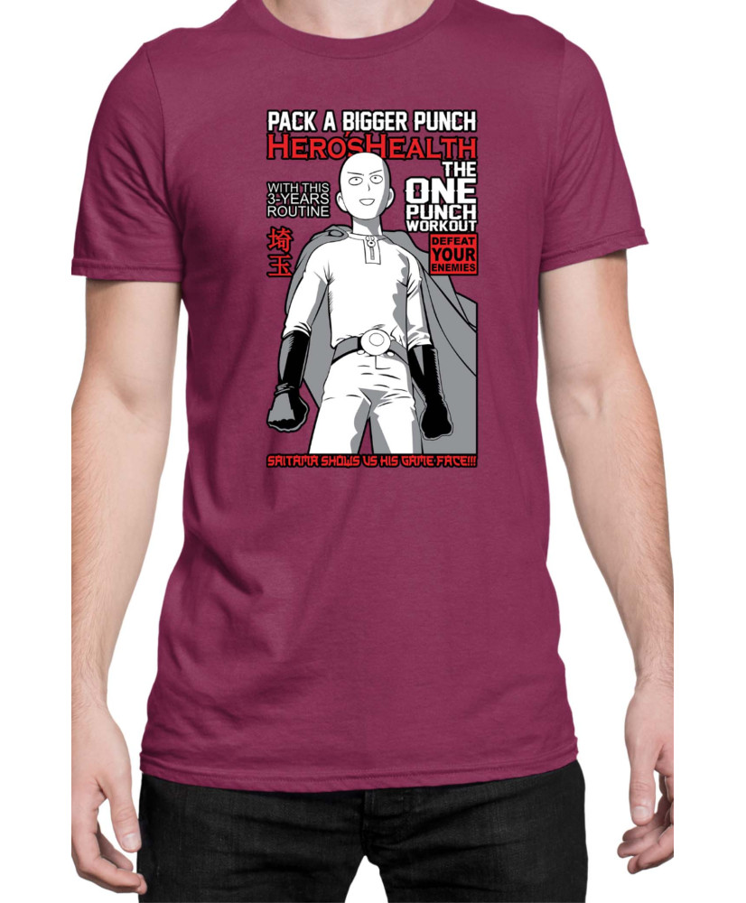Мъжка Тениска Manga Japan Anime Comics Animation One Punch Man Caped Baldy V-48