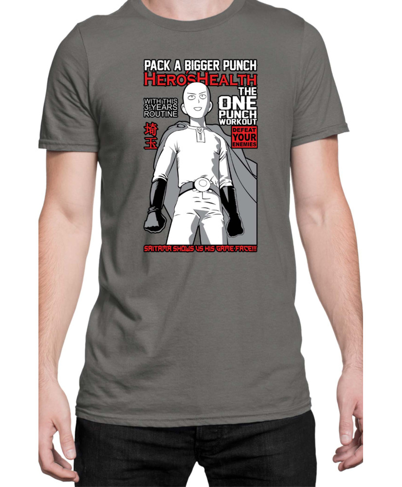 Мъжка Тениска Manga Japan Anime Comics Animation One Punch Man Caped Baldy V-48