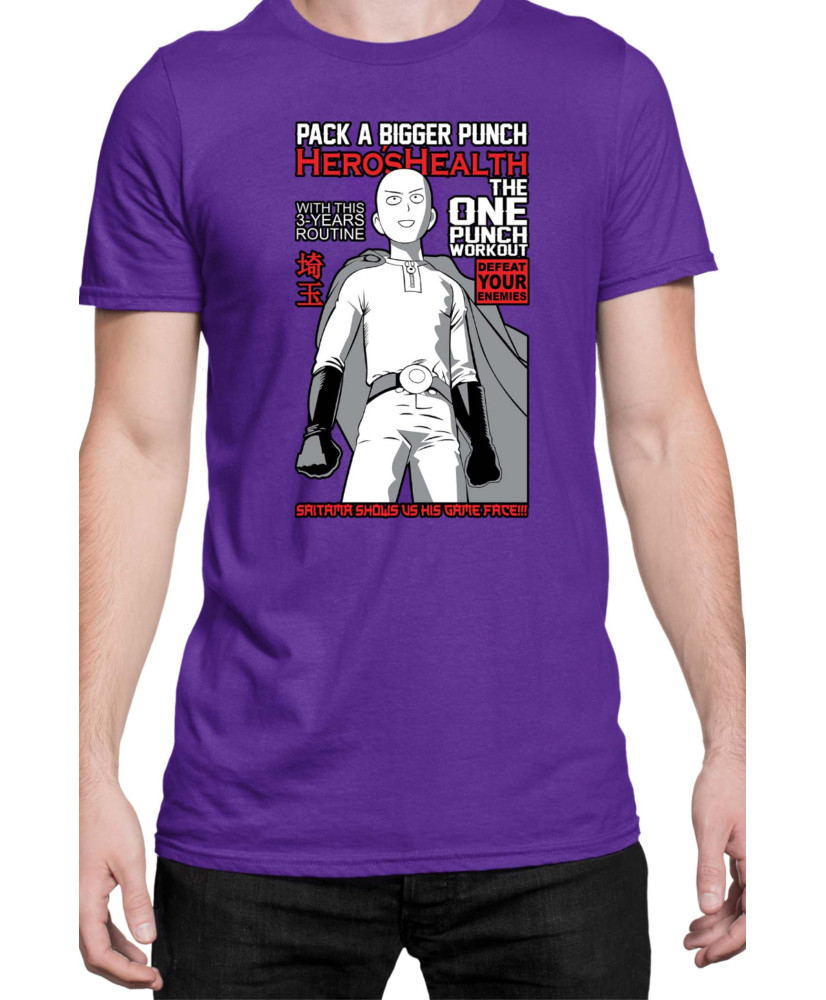 Мъжка Тениска Manga Japan Anime Comics Animation One Punch Man Caped Baldy V-48