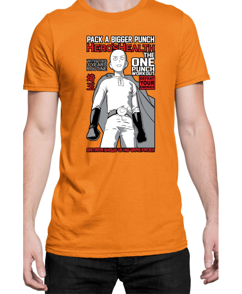 Мъжка Тениска Manga Japan Anime Comics Animation One Punch Man Caped Baldy V-48