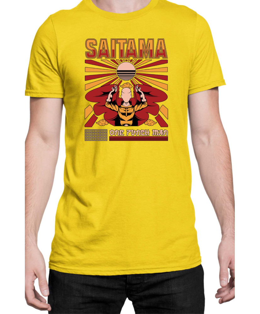 Мъжка Тениска Manga Japan Anime Comics Animation One Punch Man Punch Saitama