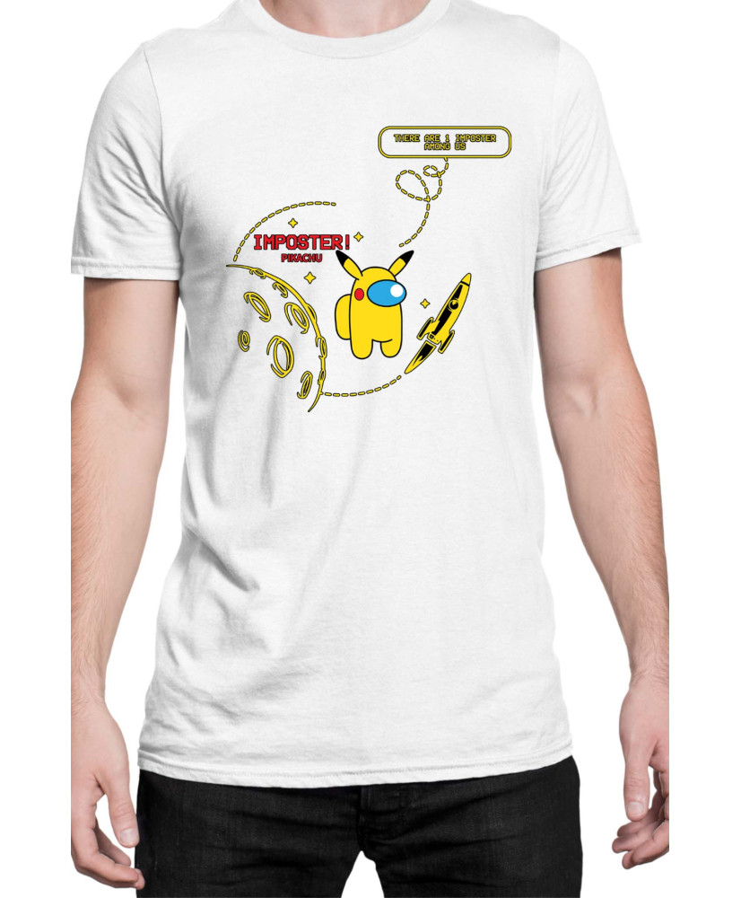 Мъжка Тениска Manga Japan Anime Comics Animation Pikachu Imposter Among Us