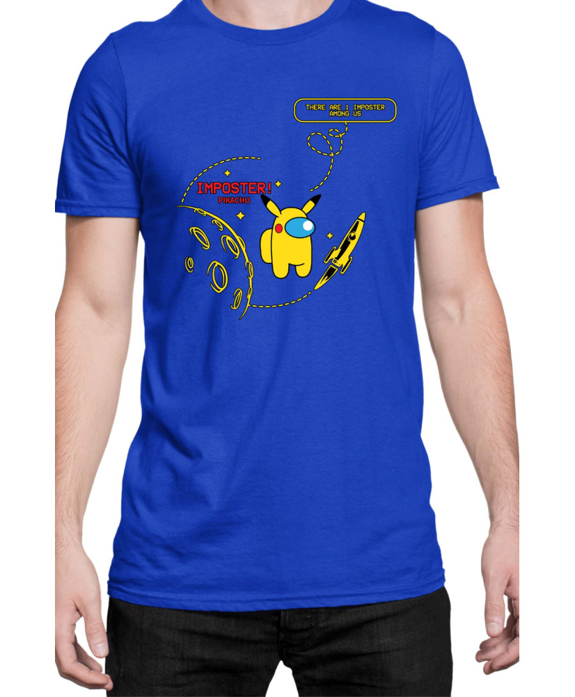 Мъжка Тениска Manga Japan Anime Comics Animation Pikachu Imposter Among Us