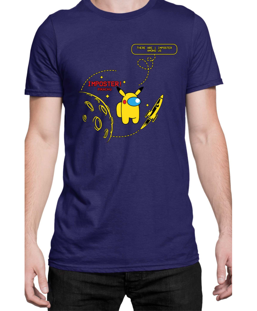 Мъжка Тениска Manga Japan Anime Comics Animation Pikachu Imposter Among Us