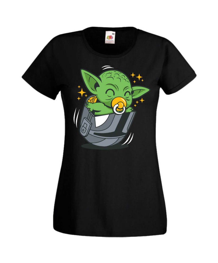 Дамска Тениска Star Wars Baby Yoda 3 Дамска Тениска Star Wars Baby Yoda 3
