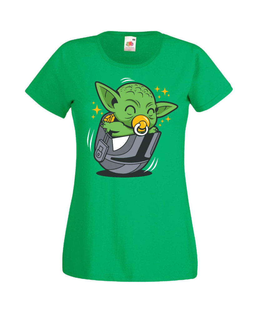Дамска Тениска Star Wars Baby Yoda 3 Дамска Тениска Star Wars Baby Yoda 3