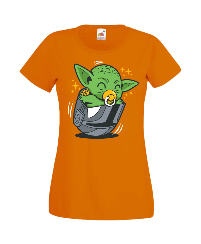 Дамска Тениска Star Wars Baby Yoda 3 Дамска Тениска Star Wars Baby Yoda 3