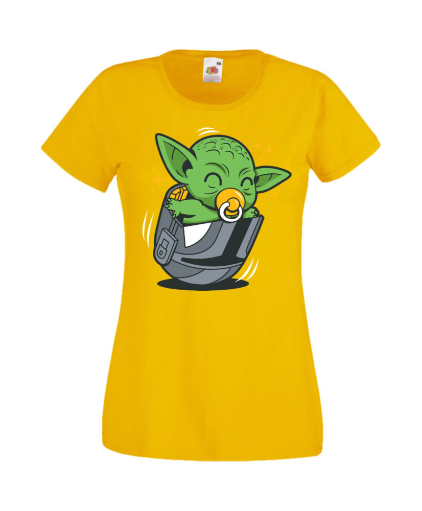 Дамска Тениска Star Wars Baby Yoda 3 Дамска Тениска Star Wars Baby Yoda 3