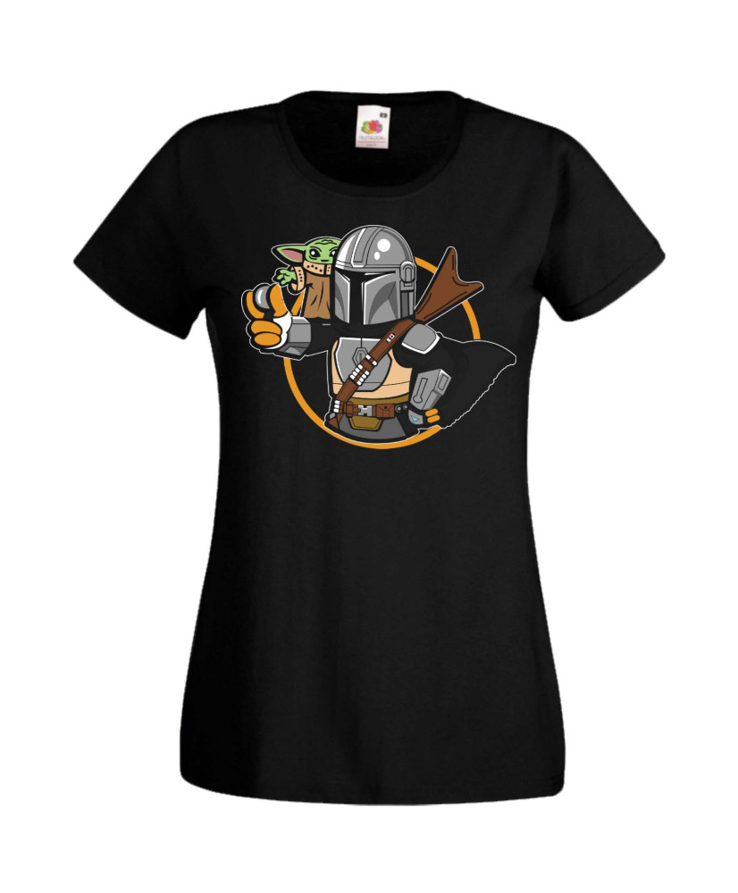 Дамска Тениска Star Wars Mandalorian Baby Yoda 2 Дамска Тениска Star Wars Mandalorian Baby Yoda 2