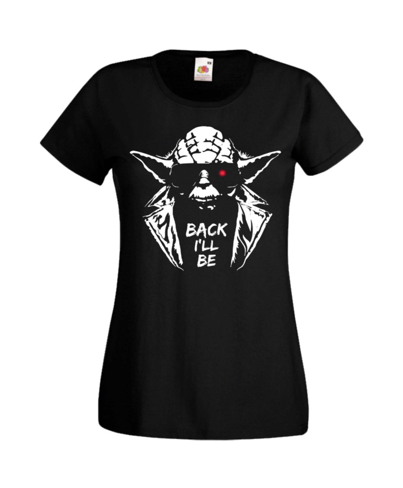 Дамска Тениска Star Wars Yoda Terminator Дамска Тениска Star Wars Yoda Terminator