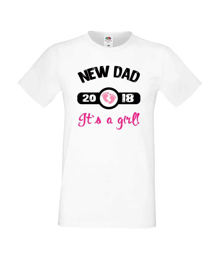 Мъжка тениска New DAD 2018 girl Мъжка тениска New DAD 2018 girl