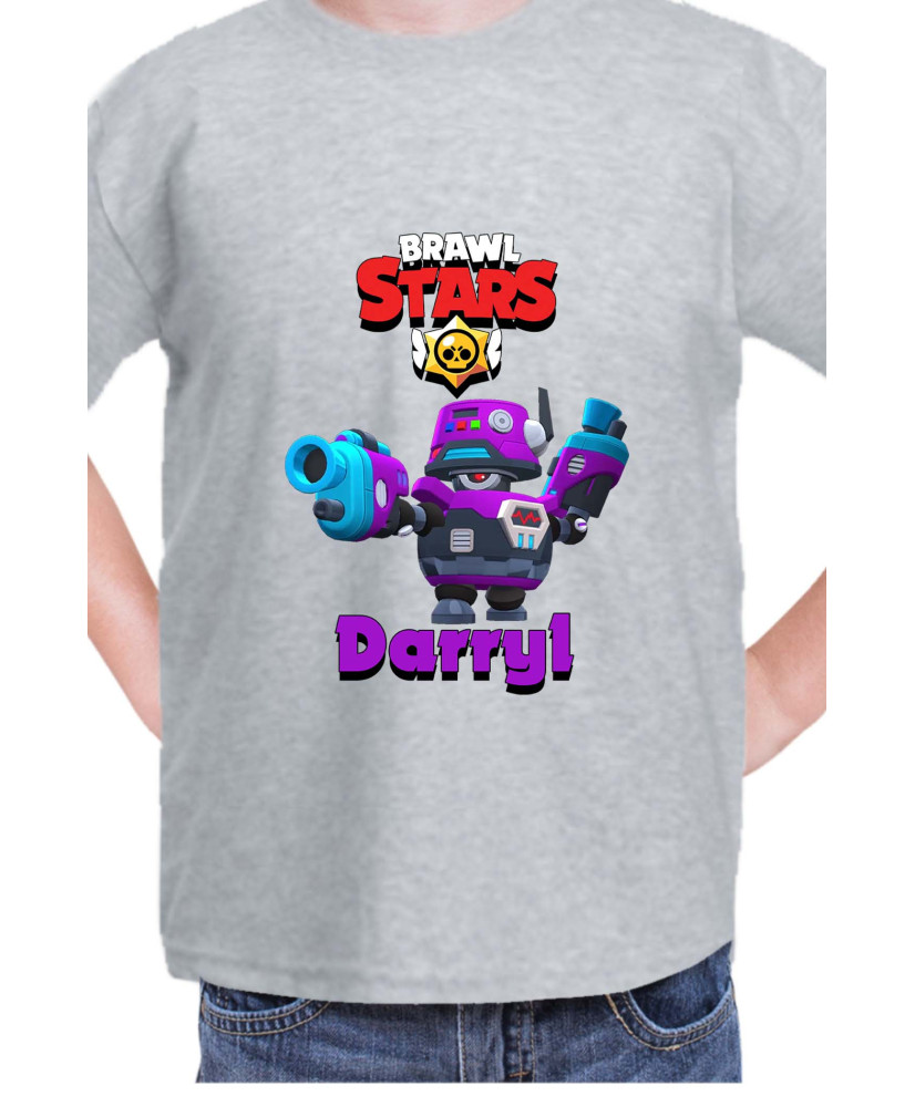 Детска Тениска Brawl Stars Battle Royale Darryl D4R-Ry1