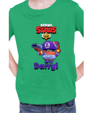 Детска Тениска Brawl Stars Battle Royale Darryl