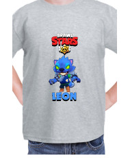 Детска Тениска Brawl Stars Battle Royale Leon Werewolf