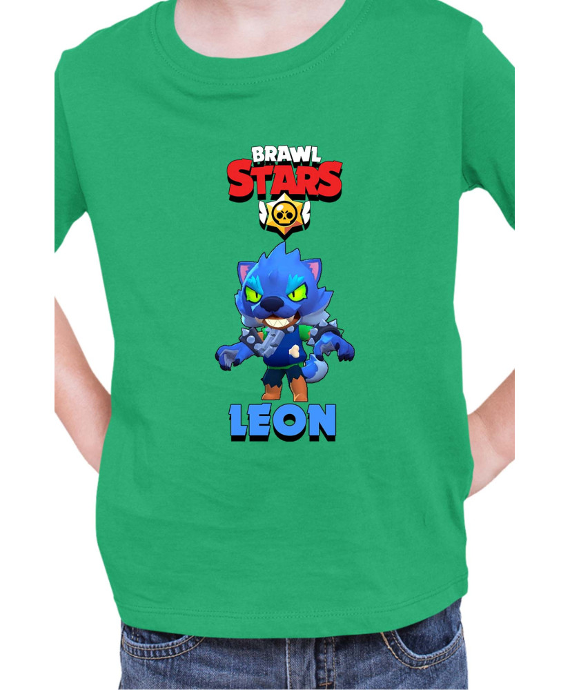 Детска Тениска Brawl Stars Battle Royale Leon Werewolf