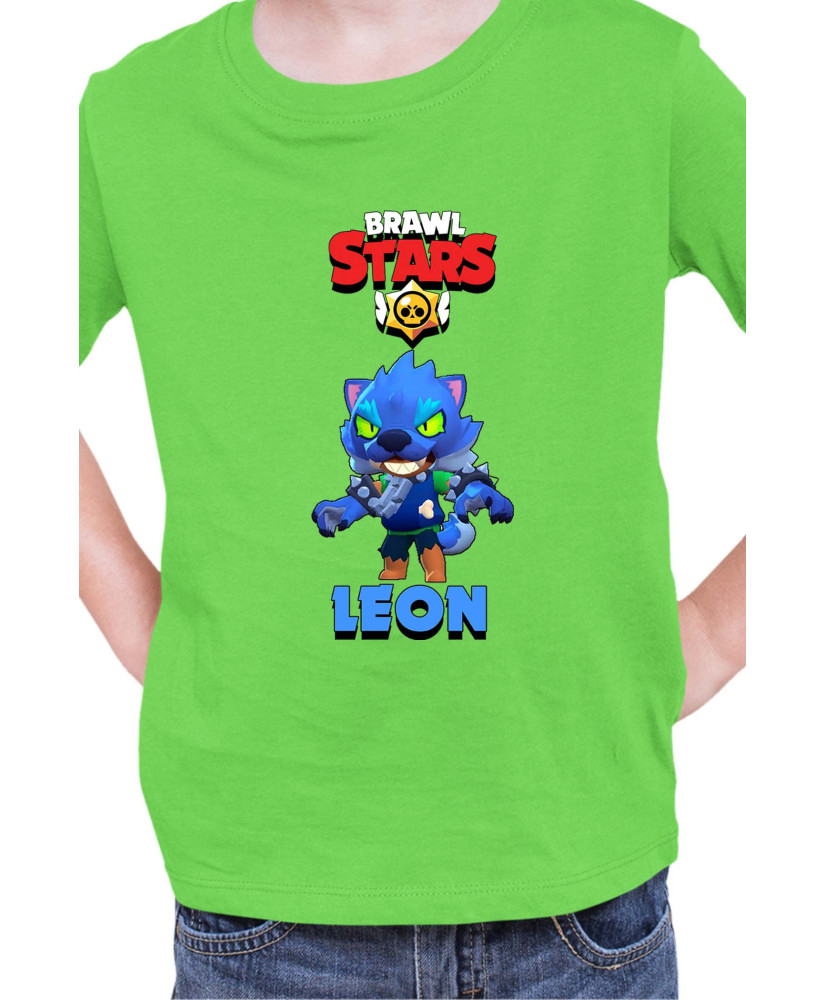 Детска Тениска Brawl Stars Battle Royale Leon Werewolf