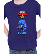 Детска Тениска Brawl Stars Battle Royale Leon Werewolf
