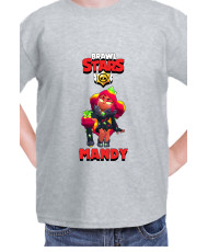 Детска Тениска Brawl Stars Battle Royale Mandy Magma