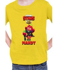 Детска Тениска Brawl Stars Battle Royale Mandy Magma