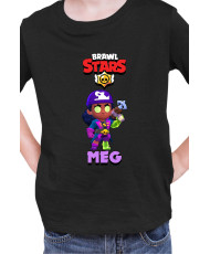 Детска Тениска Brawl Stars Battle Royale Meg Megalodon