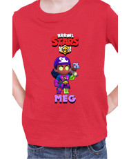 Детска Тениска Brawl Stars Battle Royale Meg Megalodon