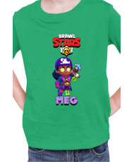 Детска Тениска Brawl Stars Battle Royale Meg Megalodon