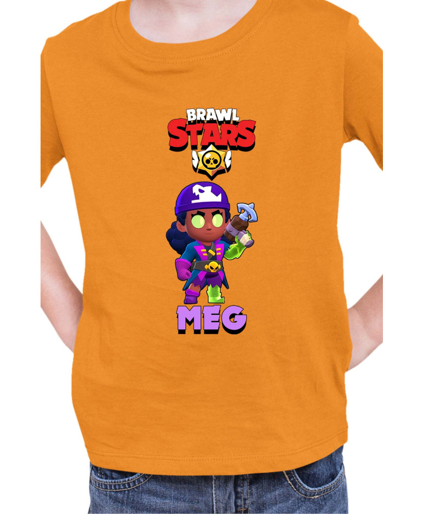 Детска Тениска Brawl Stars Battle Royale Meg Megalodon