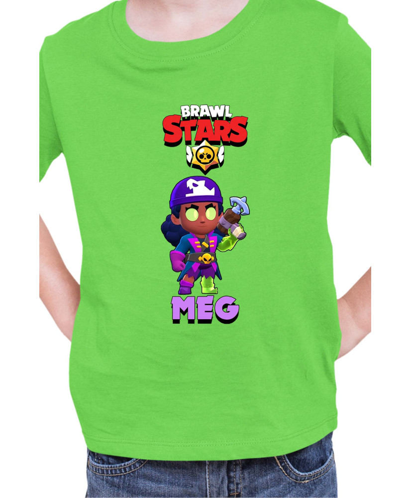 Детска Тениска Brawl Stars Battle Royale Meg Megalodon