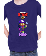Детска Тениска Brawl Stars Battle Royale Meg Megalodon