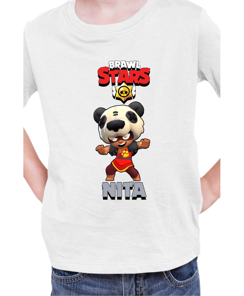 Детска Тениска Brawl Stars Battle Royale Nita Panda Детска Тениска Brawl Stars Battle Royale Nita Panda