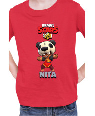 Детска Тениска Brawl Stars Battle Royale Nita Panda