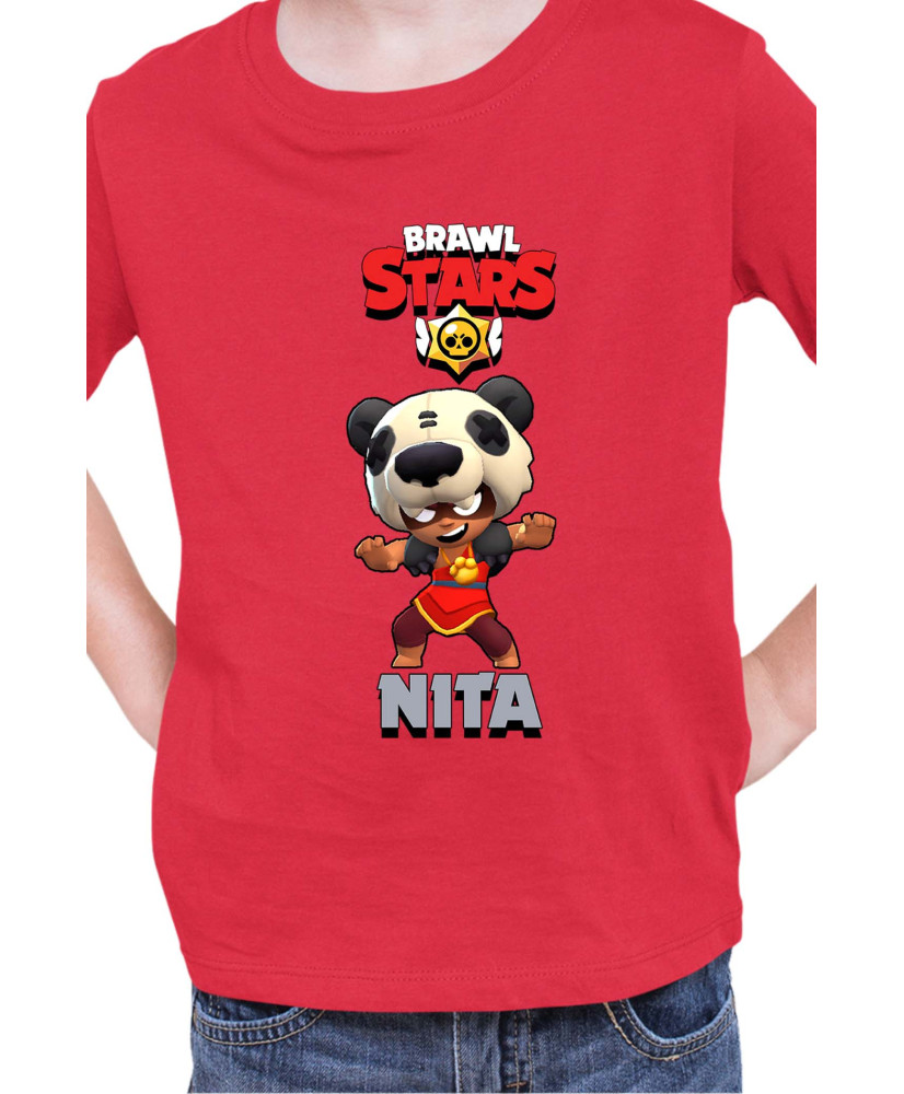 Детска Тениска Brawl Stars Battle Royale Nita Panda Детска Тениска Brawl Stars Battle Royale Nita Panda