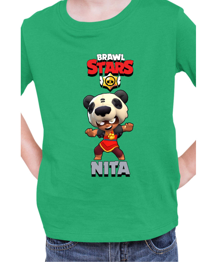 Детска Тениска Brawl Stars Battle Royale Nita Panda Детска Тениска Brawl Stars Battle Royale Nita Panda