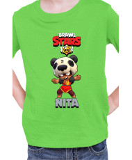 Детска Тениска Brawl Stars Battle Royale Nita Panda