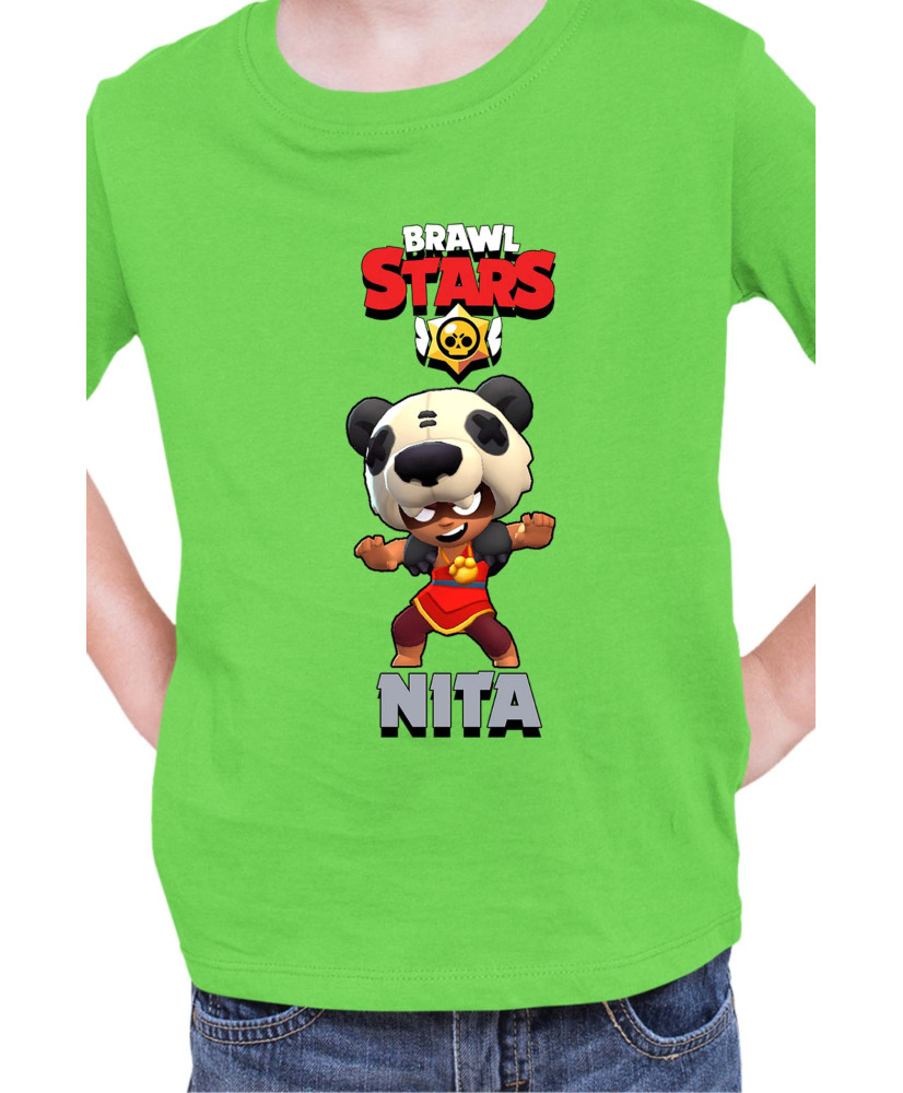 Детска Тениска Brawl Stars Battle Royale Nita Panda Детска Тениска Brawl Stars Battle Royale Nita Panda