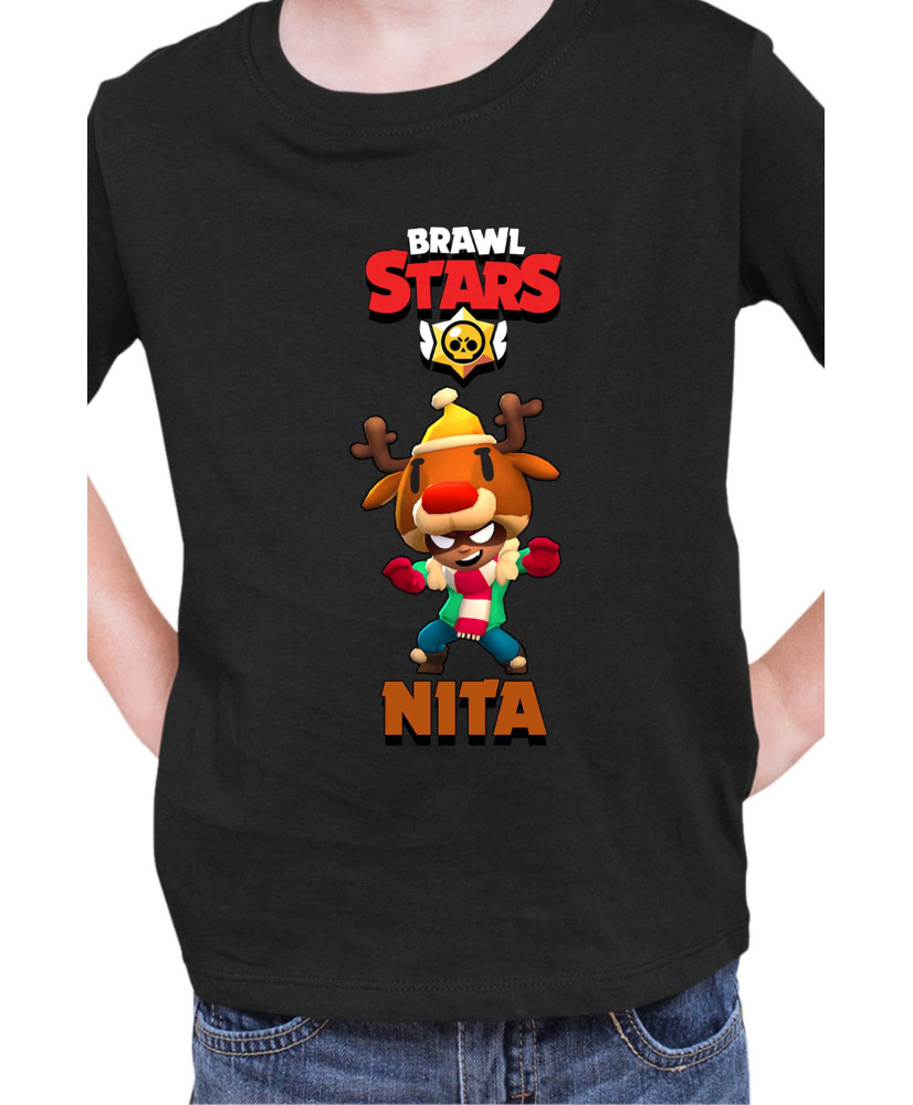Детска Тениска Brawl Stars Battle Royale Nita Red Nose Детска Тениска Brawl Stars Battle Royale Nita Red Nose