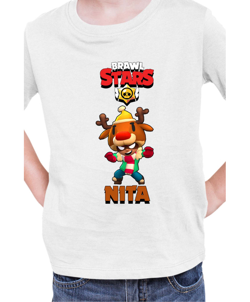 Детска Тениска Brawl Stars Battle Royale Nita Red Nose Детска Тениска Brawl Stars Battle Royale Nita Red Nose