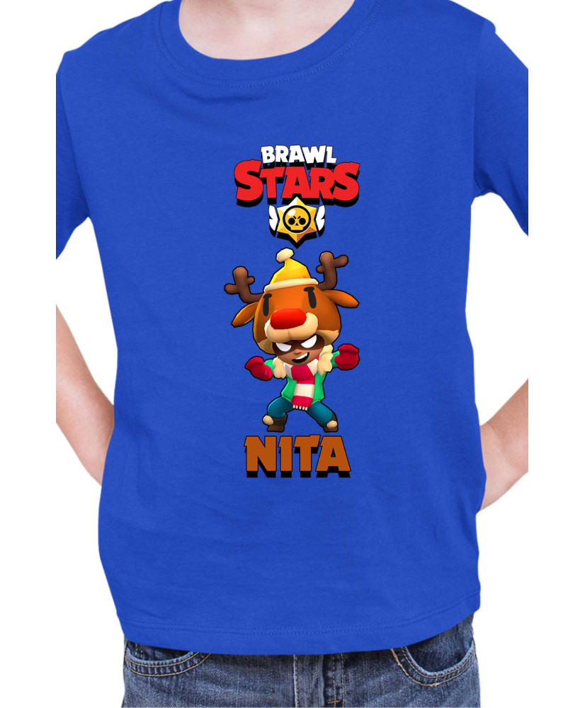 Детска Тениска Brawl Stars Battle Royale Nita Red Nose Детска Тениска Brawl Stars Battle Royale Nita Red Nose
