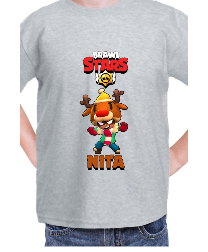 Детска Тениска Brawl Stars Battle Royale Nita Red Nose Детска Тениска Brawl Stars Battle Royale Nita Red Nose