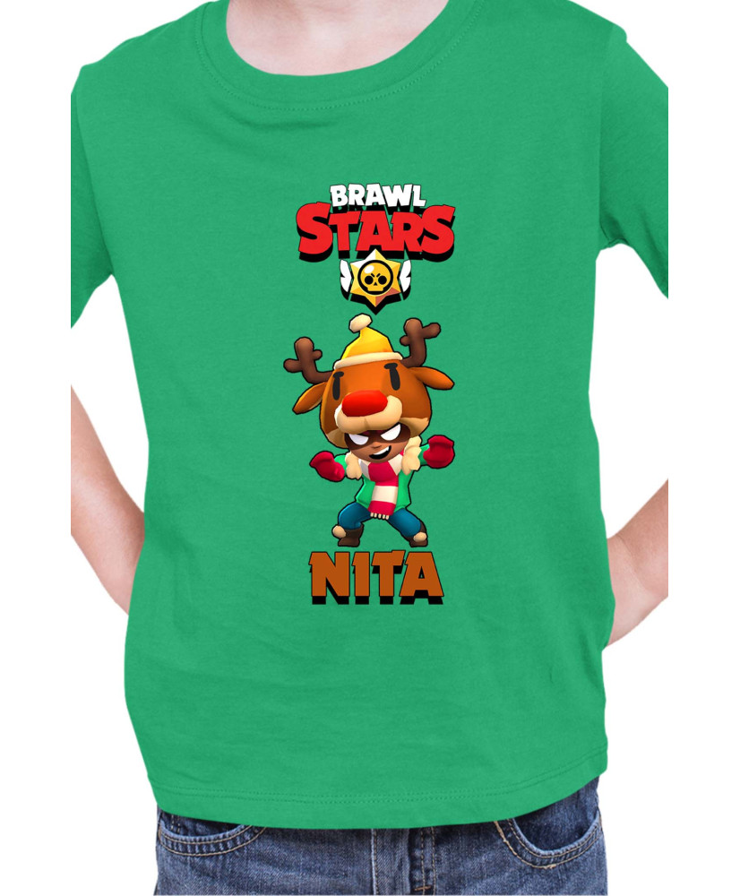 Детска Тениска Brawl Stars Battle Royale Nita Red Nose Детска Тениска Brawl Stars Battle Royale Nita Red Nose