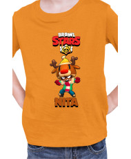 Детска Тениска Brawl Stars Battle Royale Nita Red Nose