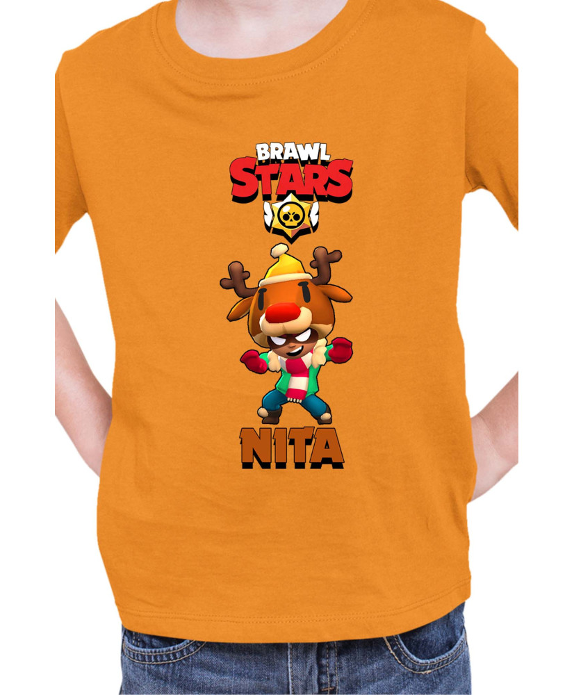 Детска Тениска Brawl Stars Battle Royale Nita Red Nose Детска Тениска Brawl Stars Battle Royale Nita Red Nose