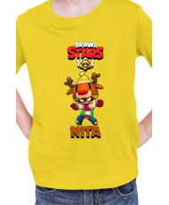 Детска Тениска Brawl Stars Battle Royale Nita Red Nose