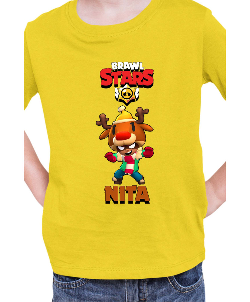 Детска Тениска Brawl Stars Battle Royale Nita Red Nose Детска Тениска Brawl Stars Battle Royale Nita Red Nose