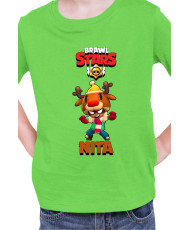Детска Тениска Brawl Stars Battle Royale Nita Red Nose