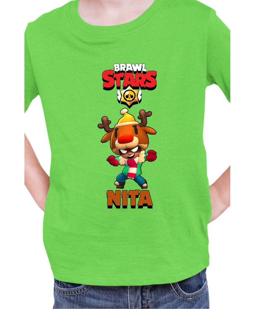 Детска Тениска Brawl Stars Battle Royale Nita Red Nose Детска Тениска Brawl Stars Battle Royale Nita Red Nose