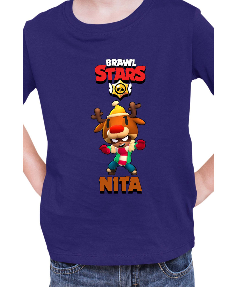Детска Тениска Brawl Stars Battle Royale Nita Red Nose Детска Тениска Brawl Stars Battle Royale Nita Red Nose